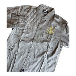 Beck Jonny Fetting Safaris Olive Cotton Quilted Shoulder Field Shirt Mens L